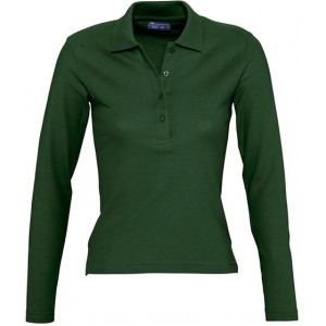 POLO PIQUE SENHORA M/COMP 3BOT PODIUM VERDE GOLFE